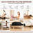 	 95’’ Foldable Oak Wood Pilates Reformer, Quick-Assembly Studio-Grade Pilates Equipment with Reformer Heights, Reformer Accessories for Gym, Home,Black-126021693