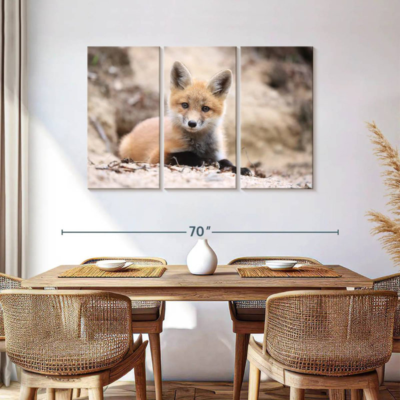 Brampt Little Brown Fox, 36" H x 57" W