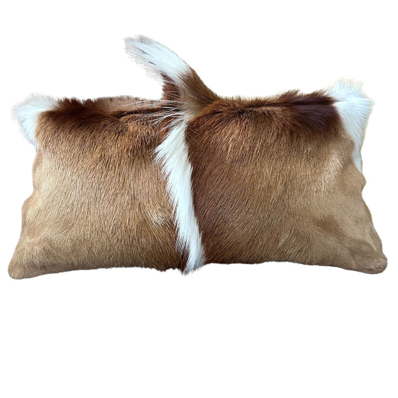 17X10” Springbok Skin Pillow Case (Suede Backing)