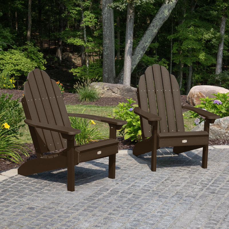 Chaise Adirondack résistante aux intempéries Hintz (ensemble de 2) , Canyon