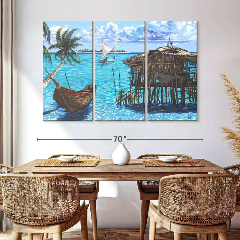 Rêves des Caraïbes tropicales, H 42 po x l 65 po