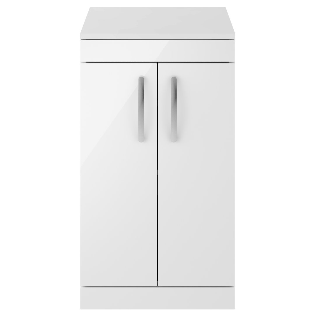 Athena Gloss White 50cm Free-Standing Vanity Unit Base Only