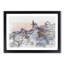 Oia Santorini Skyline in Greece in Abstract - Picture Frame Graphic Art Print-55723622-55723626