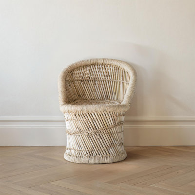 Handwoven Bamboo and Rope Children's Chair