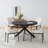 5-Piece Set Oak Round Dining Table, Dining Table Set, With 4 Modern Chairs-295357675