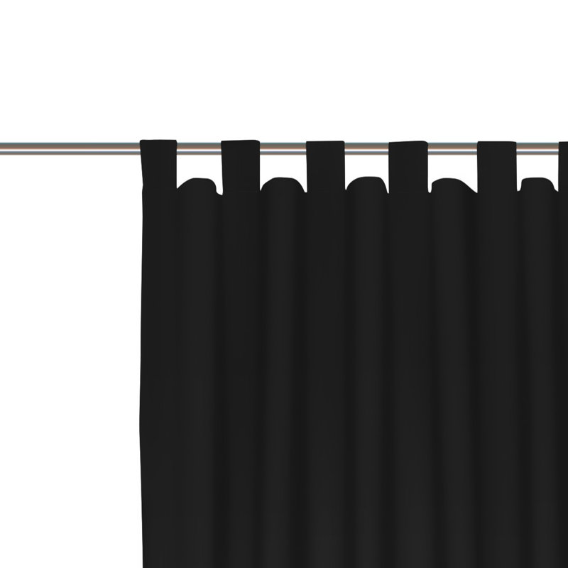 Curtain Panel Panel, Width 132 x Drop 225, Black