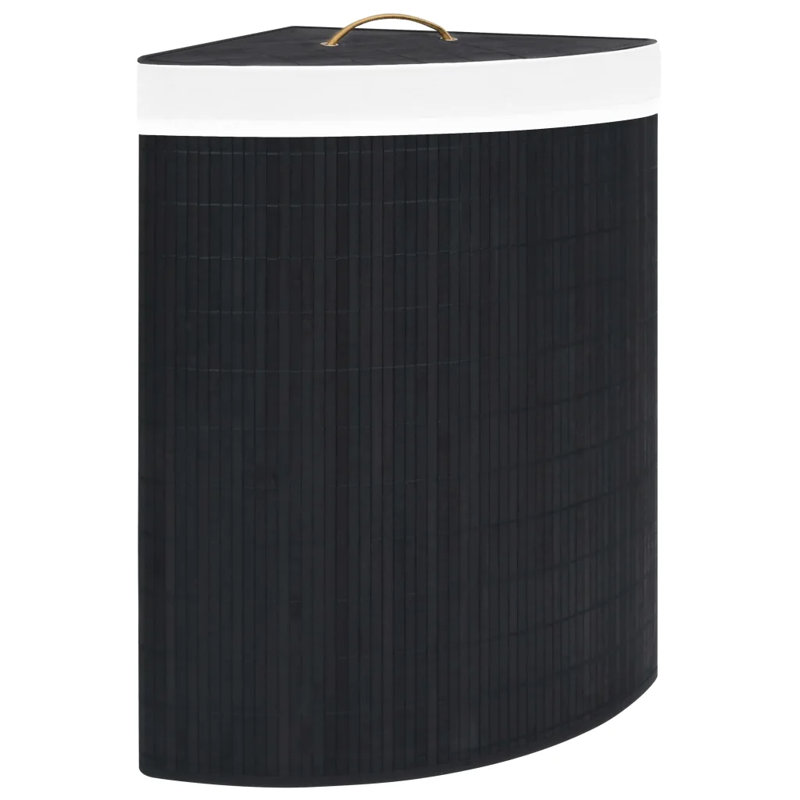 Laundry Hamper with Handles, Black