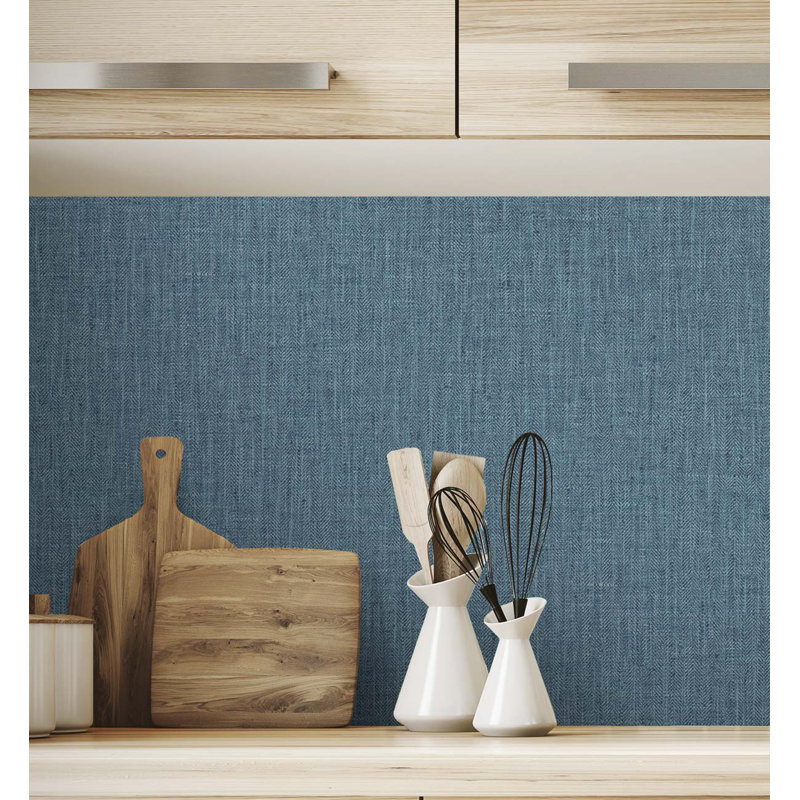 Arienna Dupont Papier peint gaufré 3D L 27 pi x l 27 po Arienna Dupont, Bleu délavé