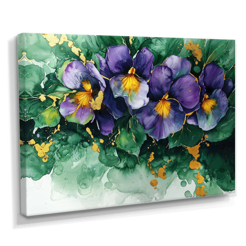 Art mural Wickham - Violets Large, H 12 po x l 20 po, Toile tendue, Ne s’applique pas