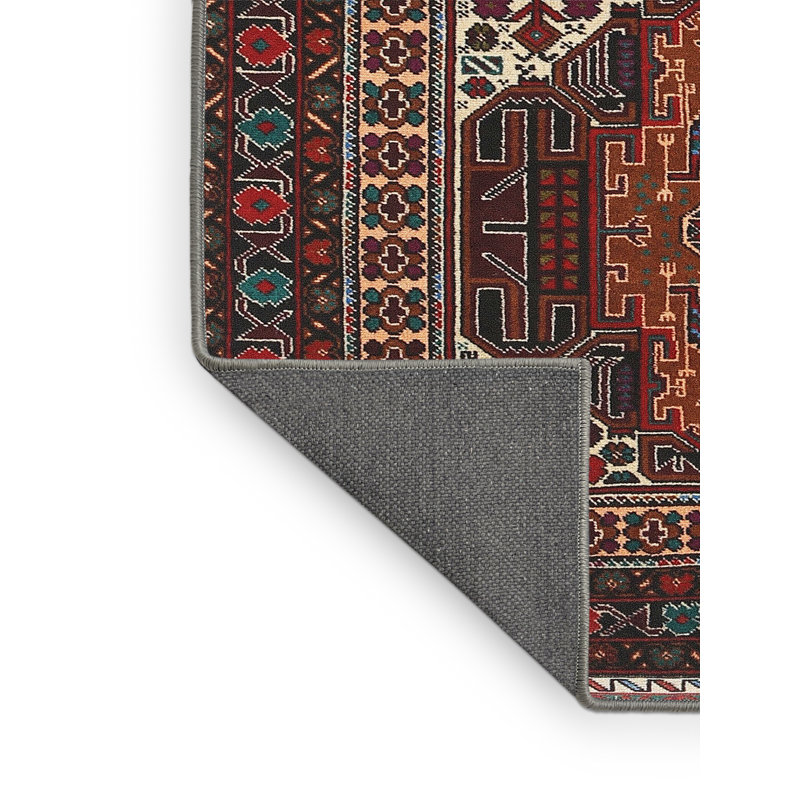 Tapis brun/noir/beige traditionnel, Rectangle 2 pi x 3 pi