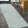 Alvieri Modern Berber Stripe Turquoise/Cream Rug