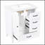 Meuble-lavabo de 30 po avec lavabo, armoire, tiroirs, pieds en bois massif, panneau de fibres à densité moyenne, patins réglables, finition blanche