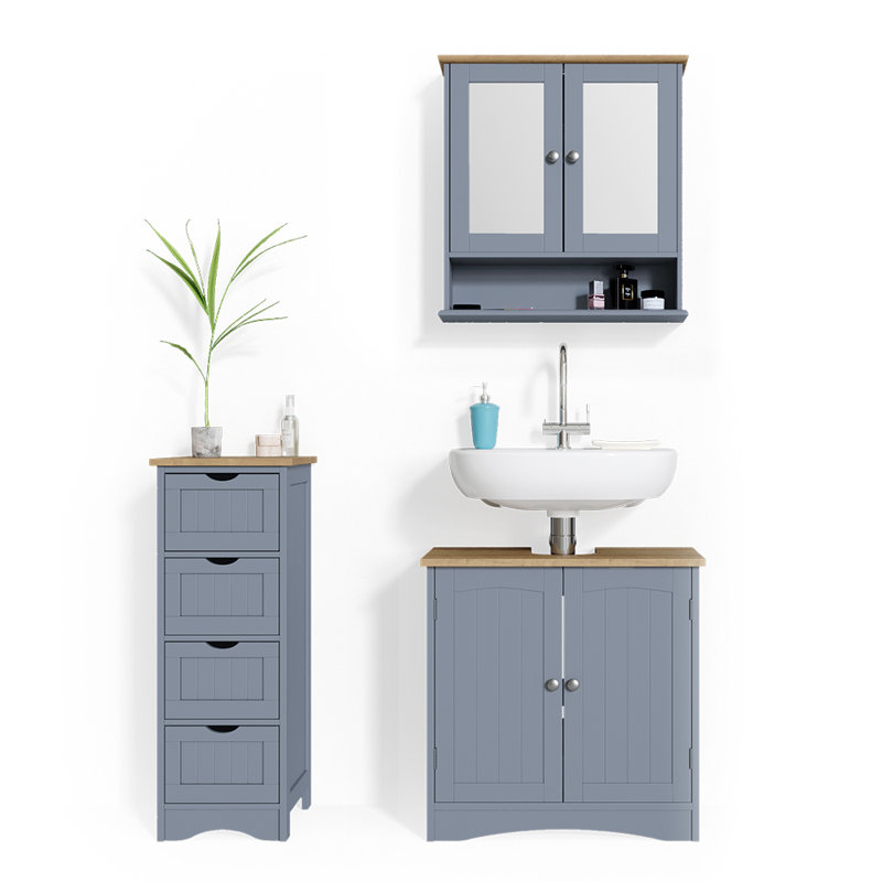 3025 Bianco 3 Pieces 600mm Bathroom Furniture Suite