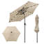 Parasol à énergie solaire 7,5 pi avec poignée à manivelle à bouton-poussoir inclinable 7,5 pi-1291857662