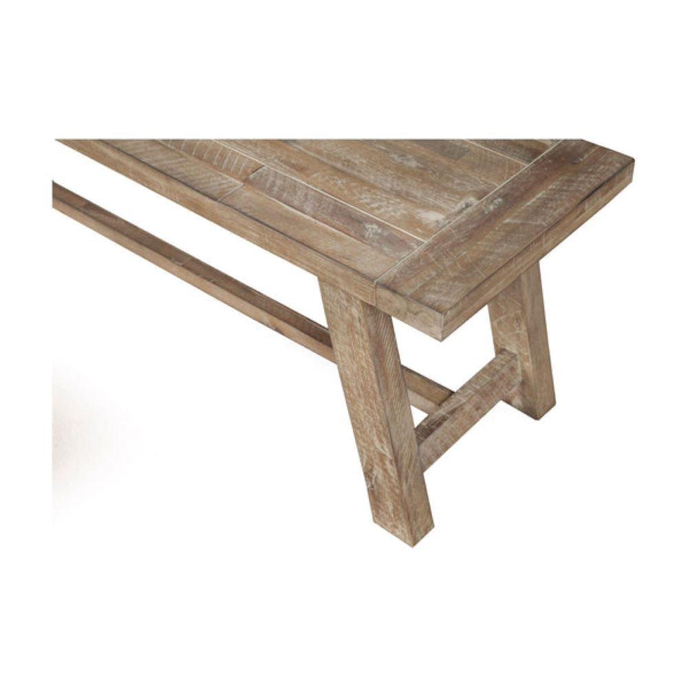 Bianca 60" Dining Bench, Weathered Natural