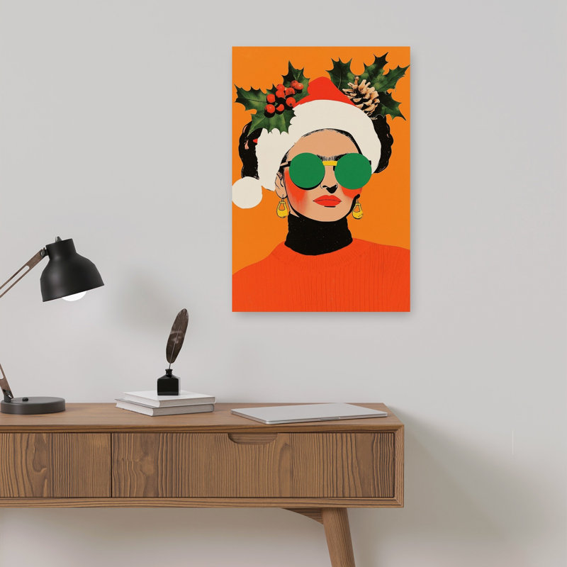 «Festive Style Icon», impression moderne et audacieuse, art mural, H 18 po x l 12 po