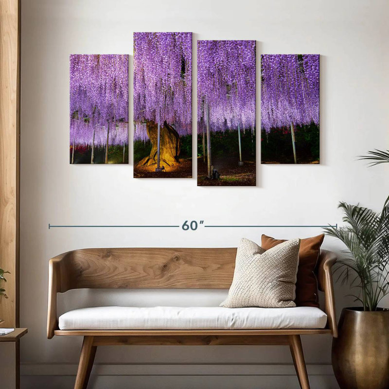 Harnek Wisteria mauve élégant, H 32 po x l 52 po