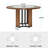 47" Round Dining Table, Wood Circle Traditional Dining Room Table for 4, Walnut