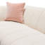 Canapé en tissu crème Venus avec coussins contrastants et base en métal doré-33485354