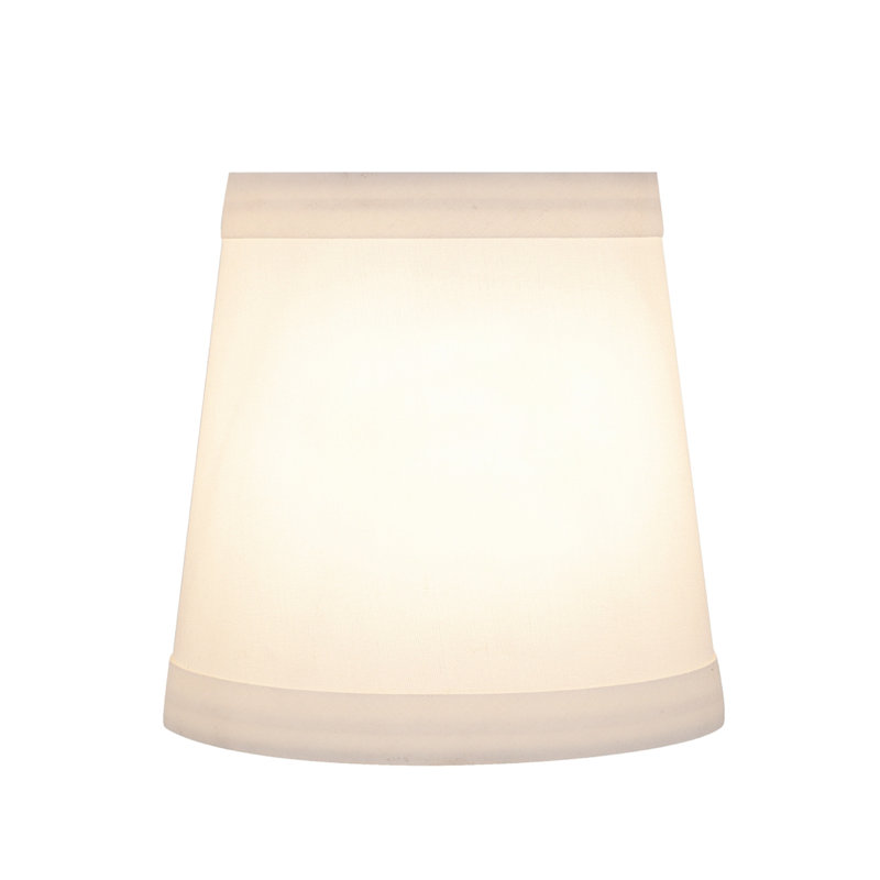 Off-White Cotton Empire Mini Chandelier Lamp Shades, Set of 2