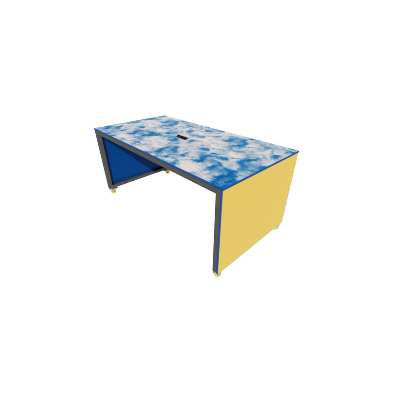 Table de conversation mobile, L 96 po x l 48 po