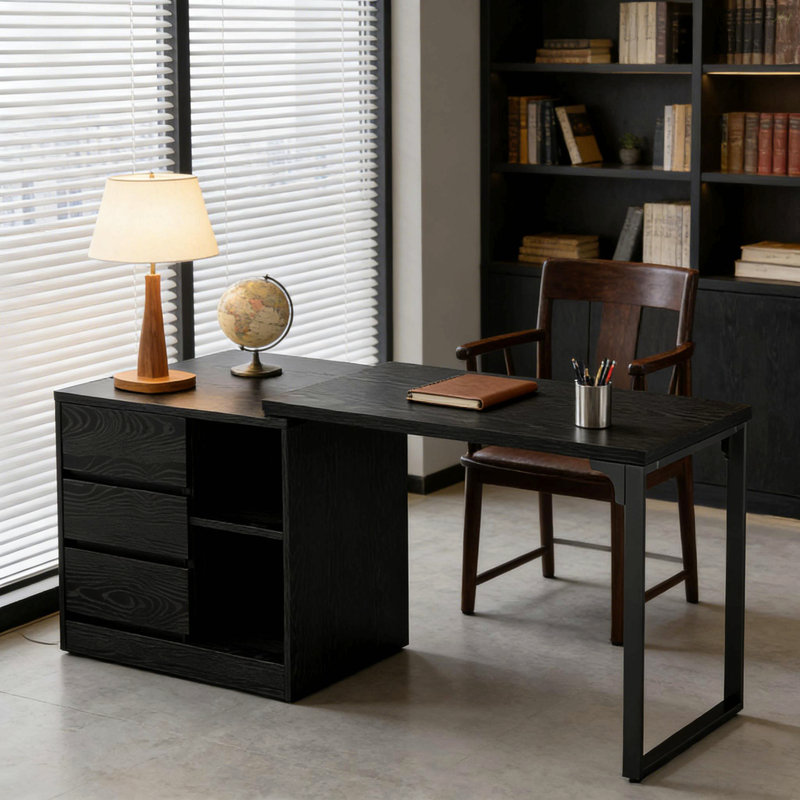 Bureau de coin réversible, bureau d'ordinateur en L, bureau de direction