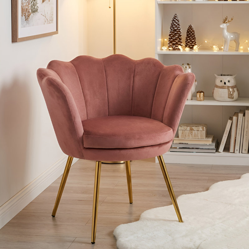 Dorval Upholstered Armchair, Deep Pink