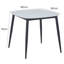 Aspen Sintered Stone Square Table with 4 Diamond Stitch Upholstered Fabric Chairs - Modern Dining Set-22444782
