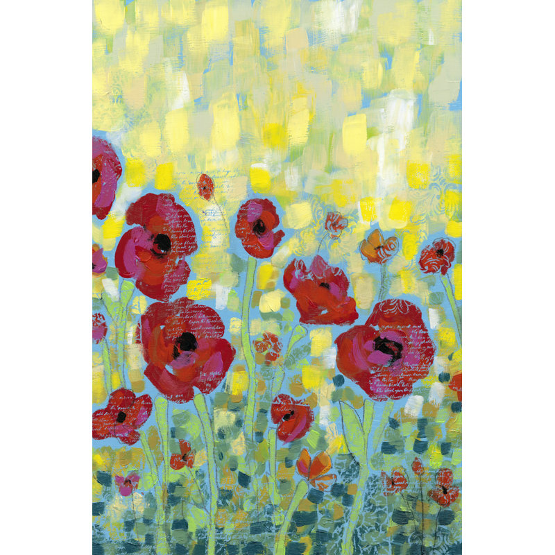 Impressions de coquelicot I (P), H 30 po x l 20 po x P 1,25 po