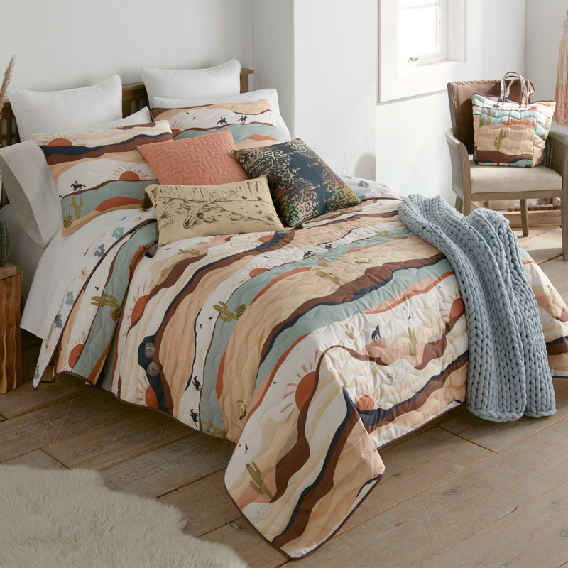 Ensemble de courtepointe Your Lifestyle par Donna Sharp Journey Southwest, Courtepointe très grand et 2 très grandes taies