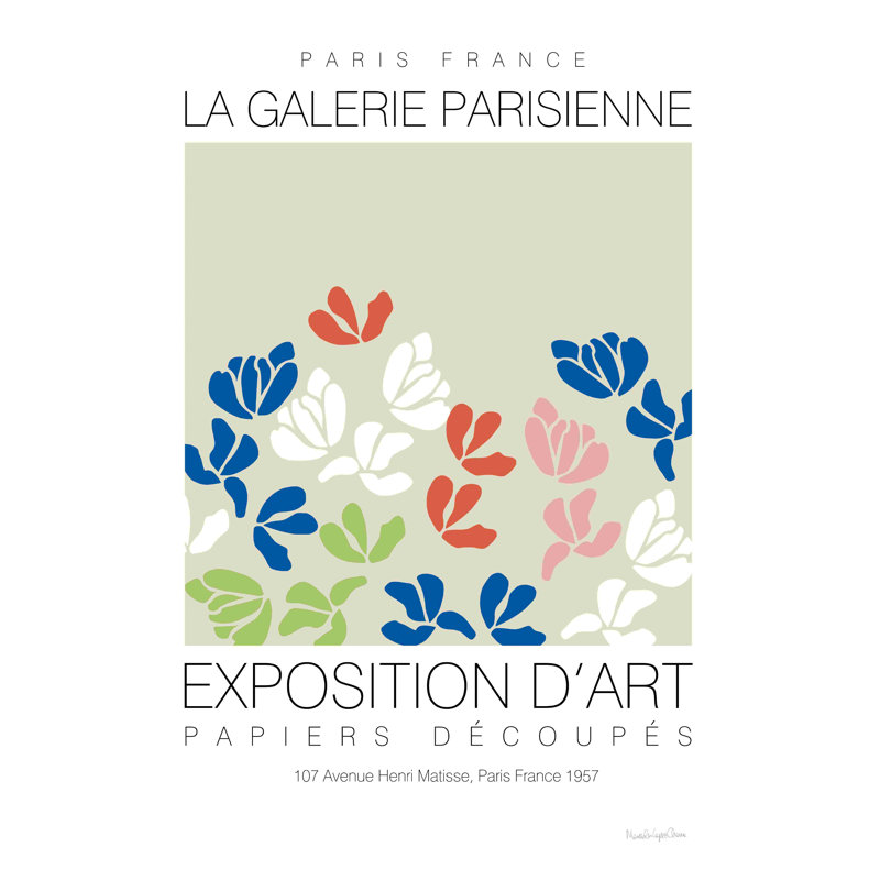 "Fleurs de Matisse III" par Mercedes Lopez Charro - impression sur toile tendue, H 18 po x l 12 po