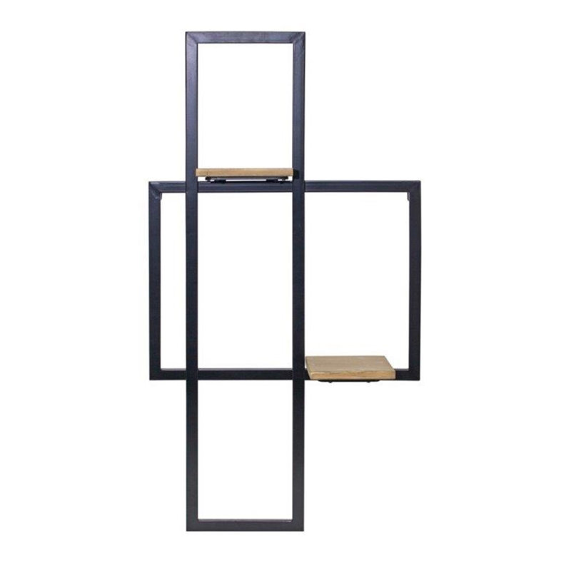 Tablette murale L 17,5 po x H 33,5 po fer / bois