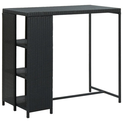 Gardette Rectangular Wicker Outdoor Bar Table , 120cm cm W 60cm cm D