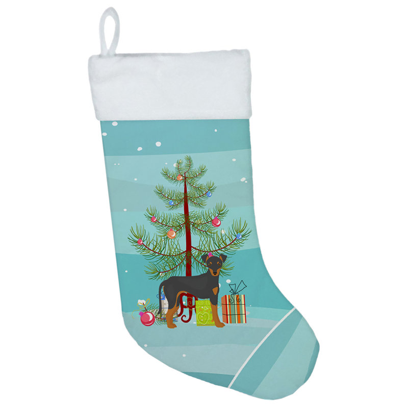 Chaussette de noël joyeux de noël, Manchester Terrier