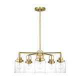 Anders 5 Light Dining Room Chandelier With Clear Shade