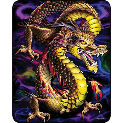  Couverture en fausse fourrure de dragon Ultra Plush