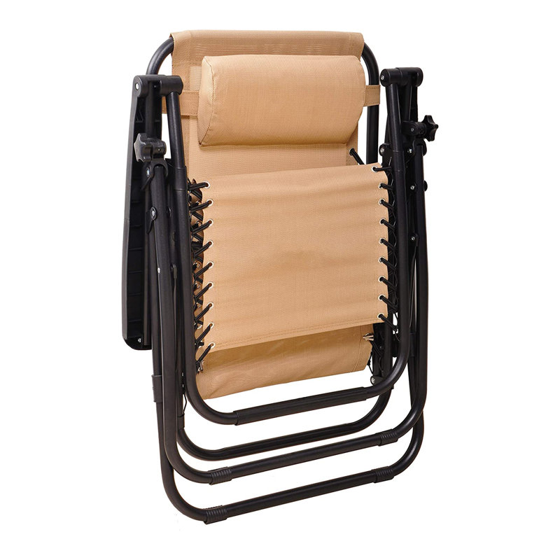 Braeley Folding Zero Gravity Chair, Beige