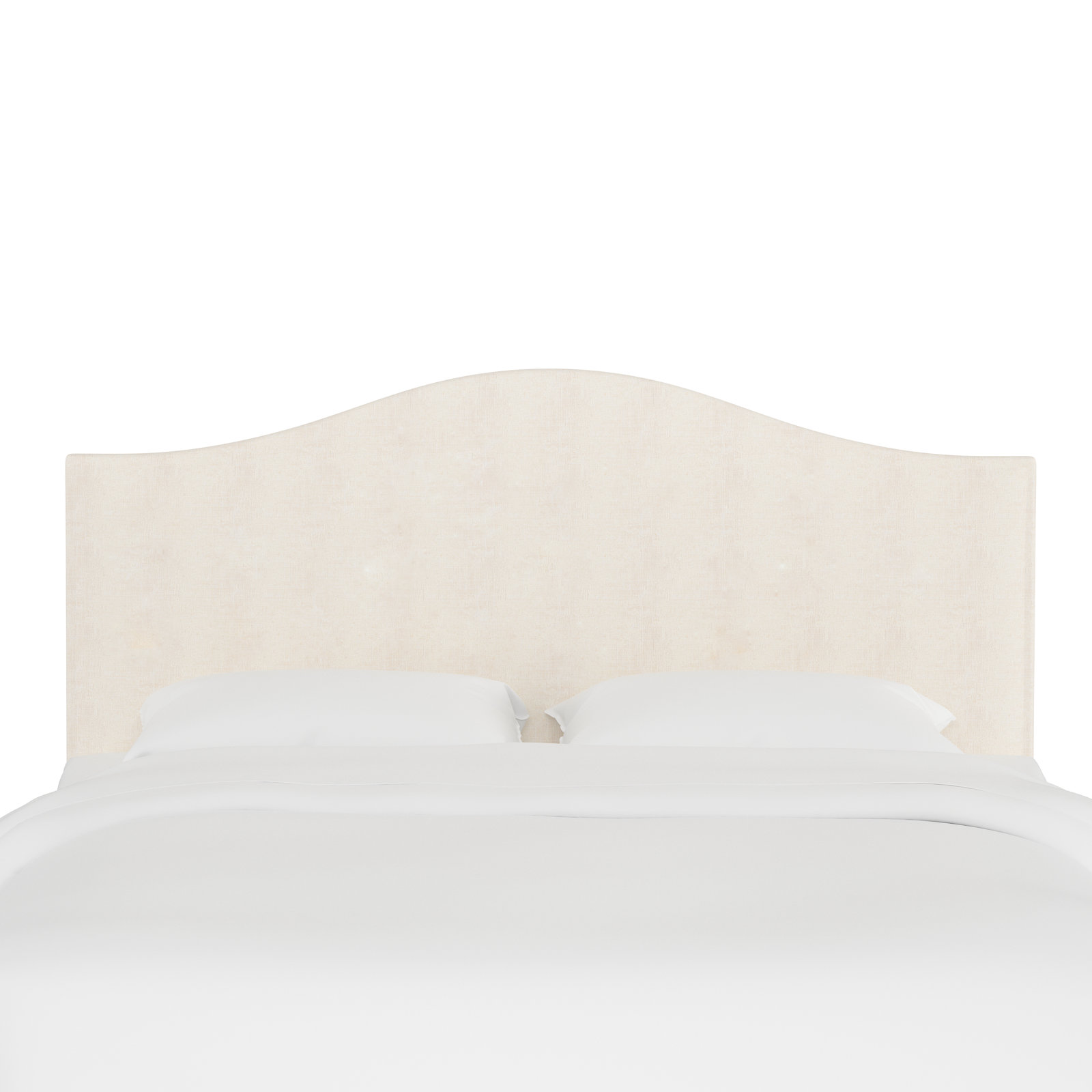 Hermosa Upholstered Panel Headboard, Zuma White Textured Linen, California King