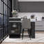 Îlot de cuisine extensible avec rangement double face et prise de courant