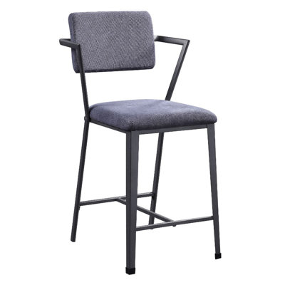 Westley Counter Height Chair (2Pc), Fabric & Gunmetal