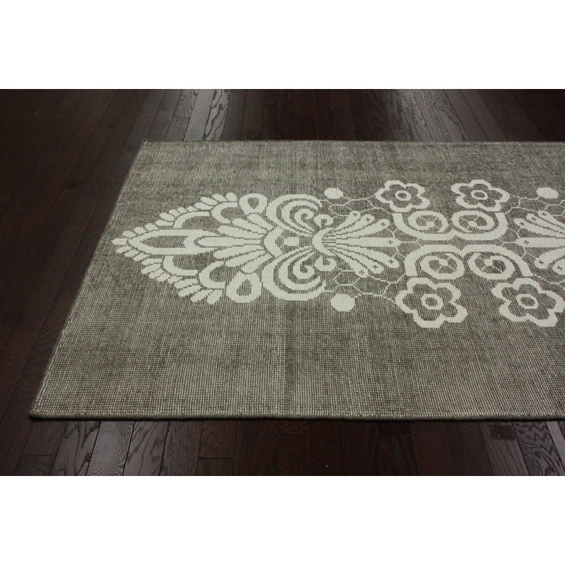 Kittredge Wool Floral Indoor Rug, Rectangle 8' x 10'