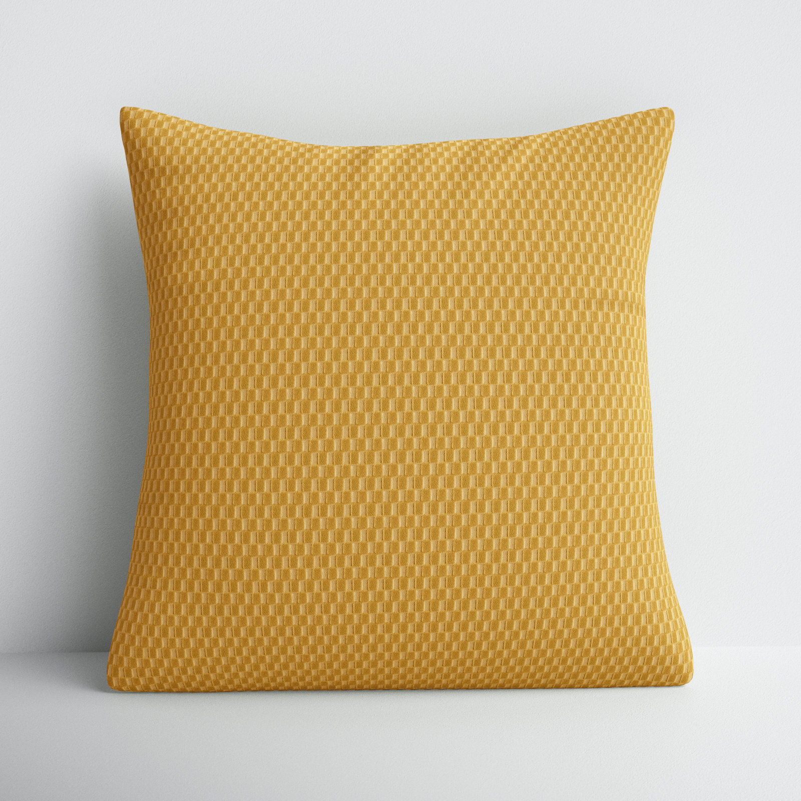 Zoya Textured Cotton Throw Pillow, Yellow