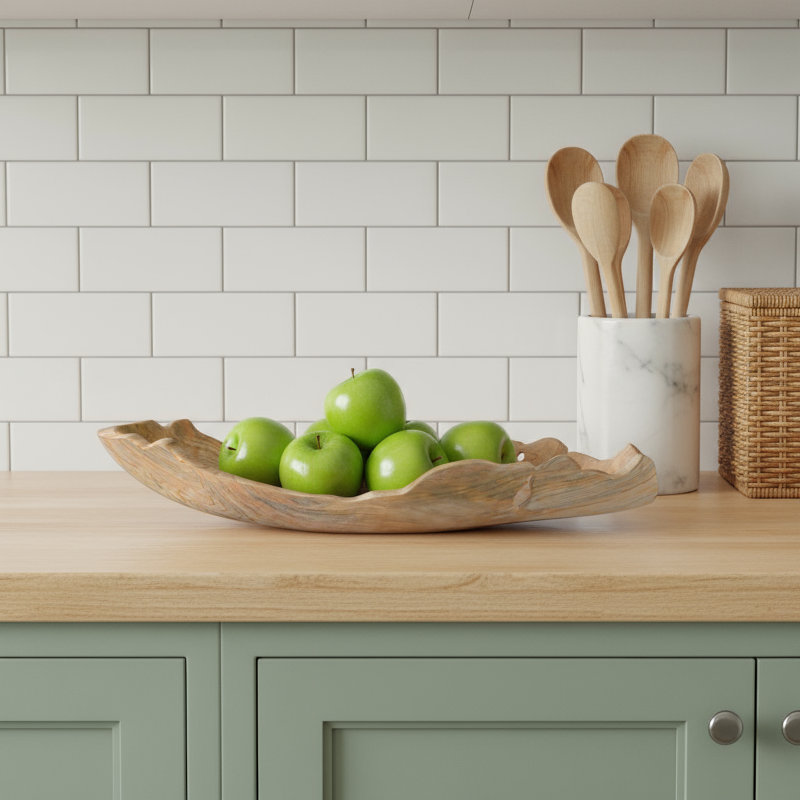 Kensli Handmade Solid Wood Decorative Bowl 1