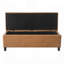 Pouf avec rangement, surface en bouclÃ© et pieds en bois d'hÃ©vÃ©a, capacitÃ© de 136 kg, pour un intÃ©rieur moderne-1293921046