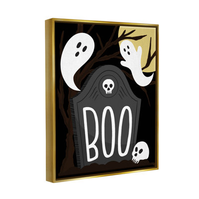 Boo Haunted Night, pierre tombale, art numérique par Hey Bre! Creative Studio