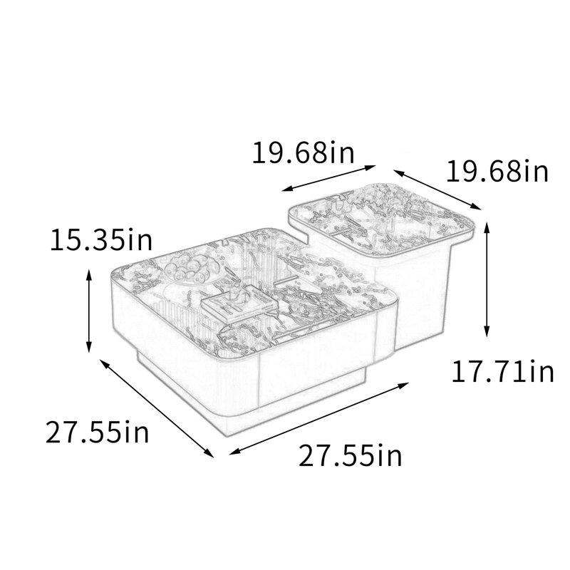 Table basse Modern Modern, Noir
