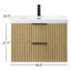 Ensemble de meuble-lavabo mural simple 30 po avec lavabo encastré blanc sans miroir Livia