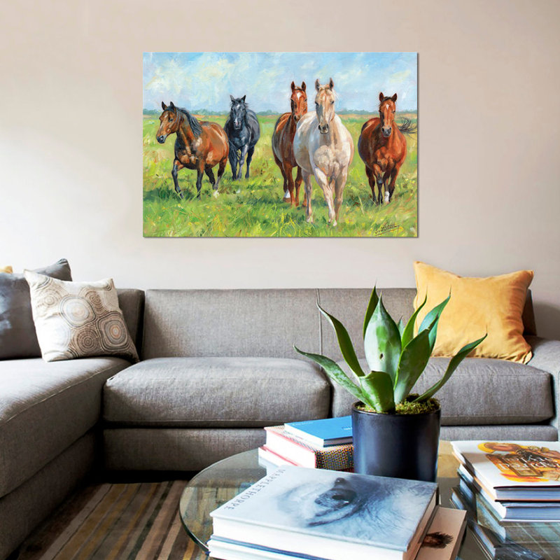 Wild Horses by David Stribbling - Wrapped Canvas Gallery-Wrapped Canvas Giclee, 66.04 cm H x 45.72 cm W x 3.175 cm D