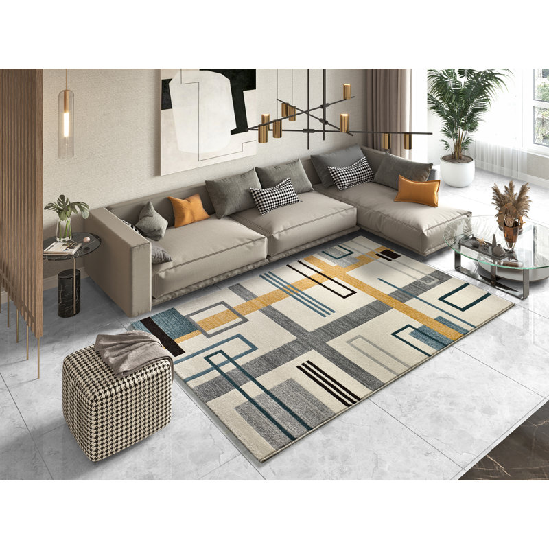 Hannover Machine Woven Beige/Brown Indoor Rug, Rectangle 140 x 200cm