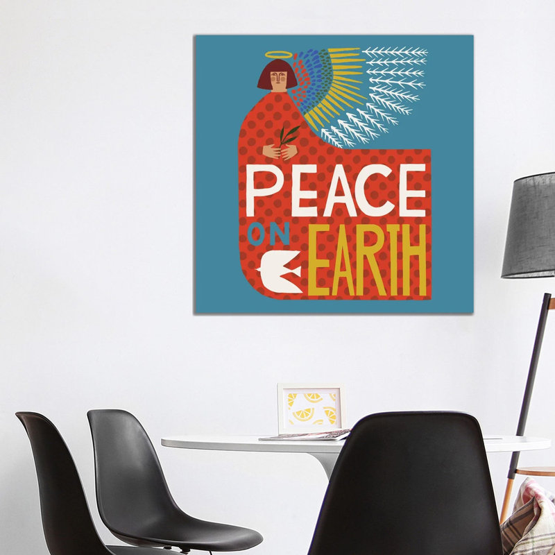 Peace Peace - reproduction d'art murale - toile tendue, H 37 po x l 37 po, Toile tendue, Ne s’applique pas